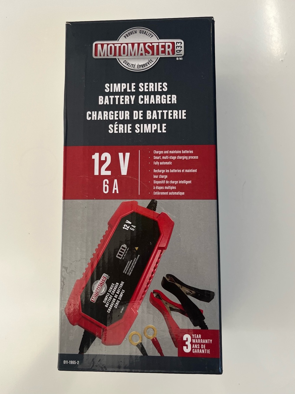 Motomaster Simple Series Battery Charger 12 V 6 A